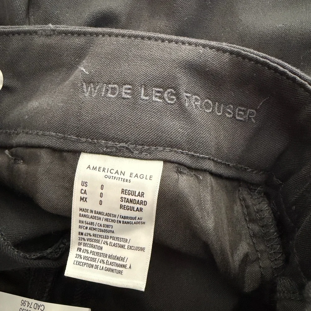 American Eagle Outfitters Black Wide-Leg Dress Pants - Picture 5 of 8